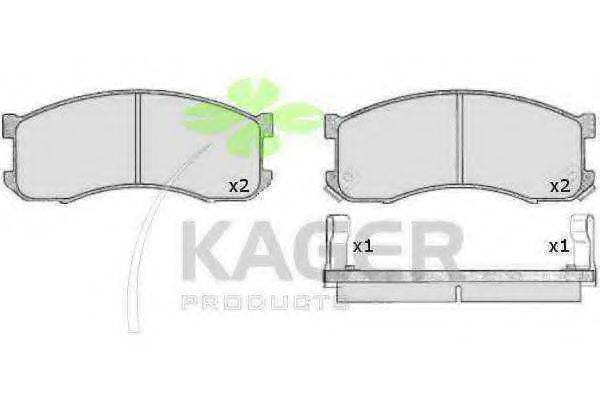 KAGER 350518 Комплект гальмівних колодок, дискове гальмо