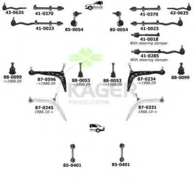 KAGER 800126 Підвіска колеса