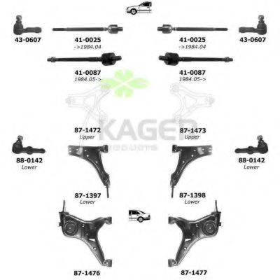 KAGER 800254 Підвіска колеса