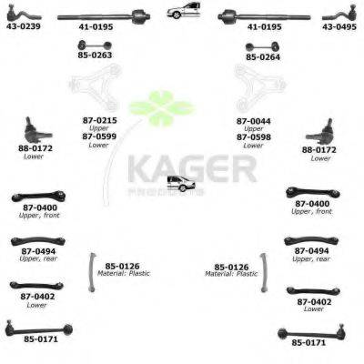 KAGER 800292 Підвіска колеса