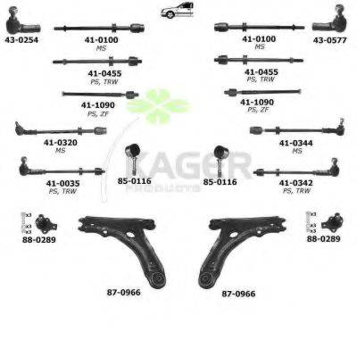 KAGER 800309 Підвіска колеса