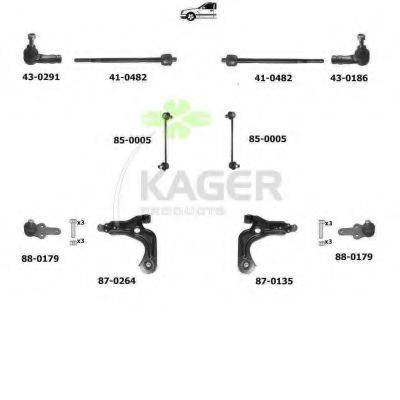 KAGER 800318 Підвіска колеса