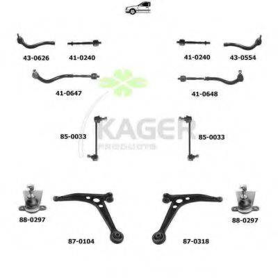 KAGER 800366 Підвіска колеса