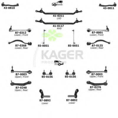 KAGER 800455 Підвіска колеса