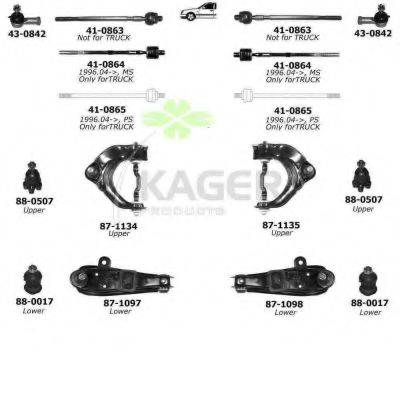 KAGER 800572 Підвіска колеса