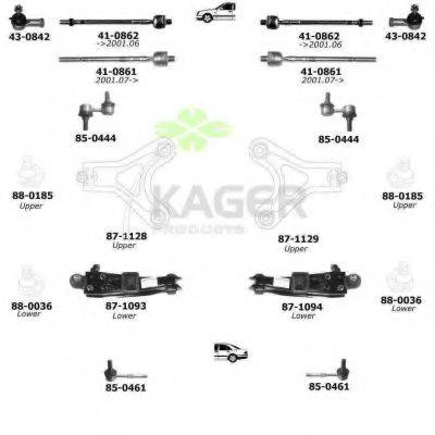 KAGER 800573 Підвіска колеса