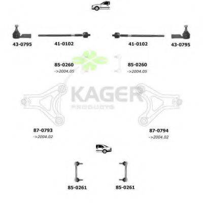 KAGER 800584 Підвіска колеса