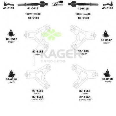 KAGER 800650 Підвіска колеса