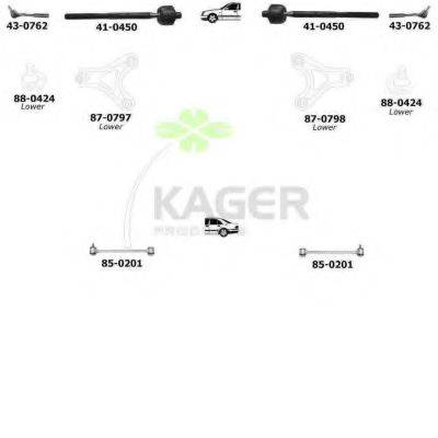 KAGER 800691 Підвіска колеса