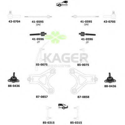 KAGER 800740 Підвіска колеса