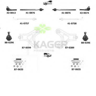 KAGER 800758 Підвіска колеса