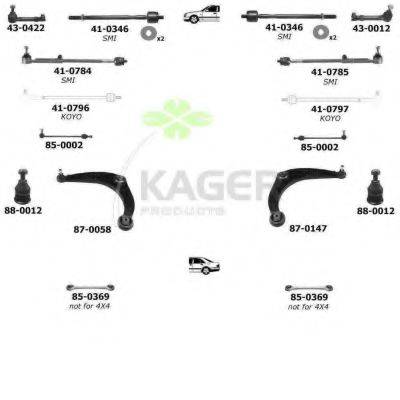 KAGER 800824 Підвіска колеса