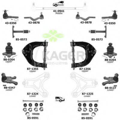 KAGER 800878 Підвіска колеса