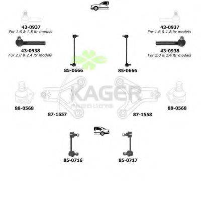 KAGER 800938 Підвіска колеса