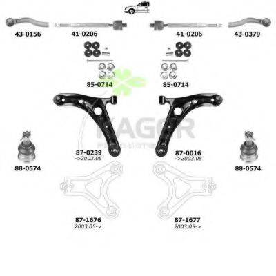 KAGER 801038 Підвіска колеса