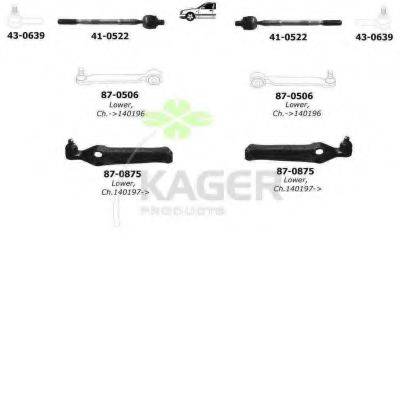 KAGER 801265 Підвіска колеса