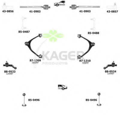 KAGER 801294 Підвіска колеса