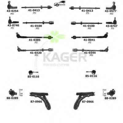 KAGER 801340 Підвіска колеса