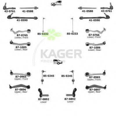 KAGER 801344 Підвіска колеса