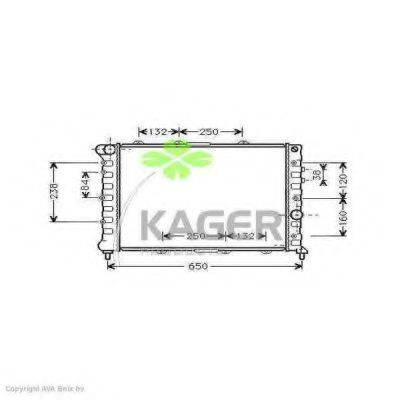 KAGER 310059 Радіатор, охолодження двигуна