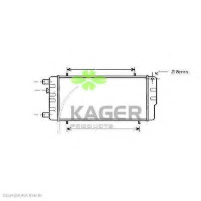 KAGER 310072 Радіатор, охолодження двигуна