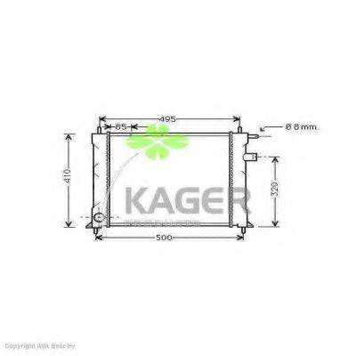 KAGER 310084 Радіатор, охолодження двигуна