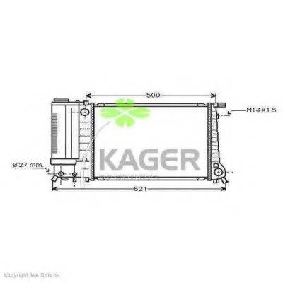 KAGER 310109 Радіатор, охолодження двигуна