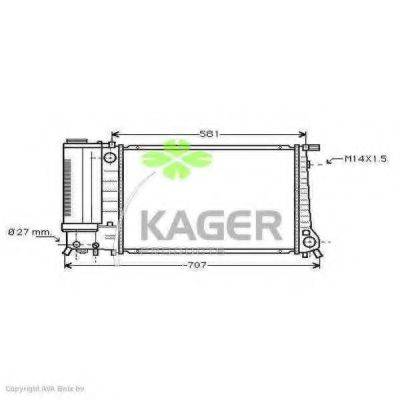 KAGER 310112 Радіатор, охолодження двигуна