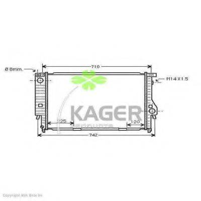 KAGER 310115 Радіатор, охолодження двигуна