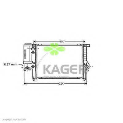 KAGER 310125 Радіатор, охолодження двигуна