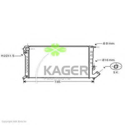 KAGER 310191 Радіатор, охолодження двигуна