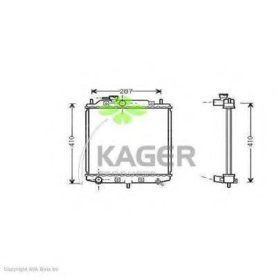 KAGER 310291 Радіатор, охолодження двигуна