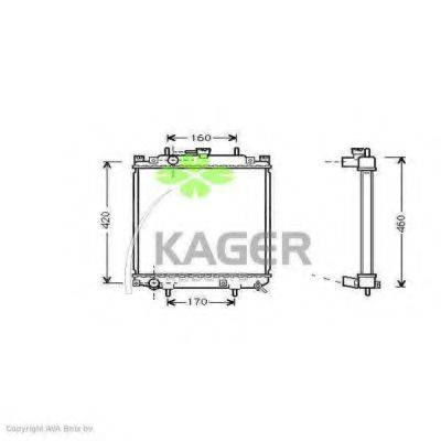 KAGER 310294 Радіатор, охолодження двигуна