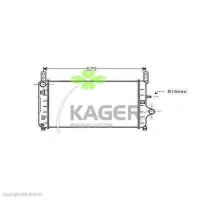 KAGER 310327 Радіатор, охолодження двигуна