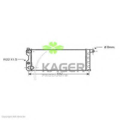 KAGER 310384 Радіатор, охолодження двигуна