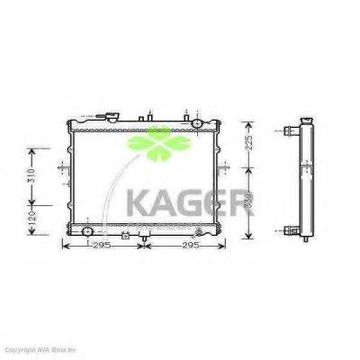 KAGER 310561 Радіатор, охолодження двигуна