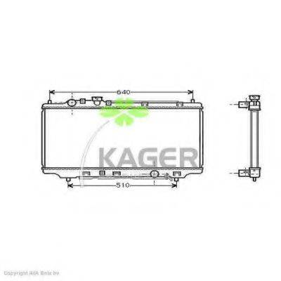 KAGER 310722 Радіатор, охолодження двигуна