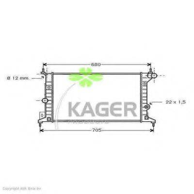 KAGER 310790 Радіатор, охолодження двигуна