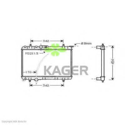 KAGER 310872 Радіатор, охолодження двигуна