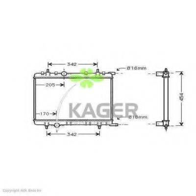 KAGER 310892 Радіатор, охолодження двигуна