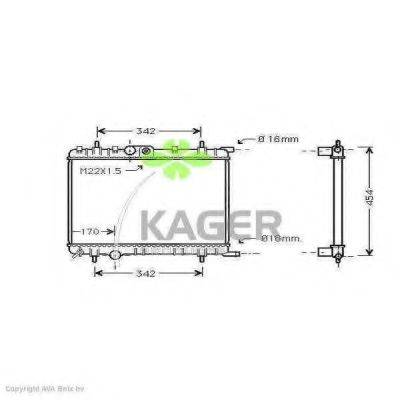 KAGER 310893 Радіатор, охолодження двигуна