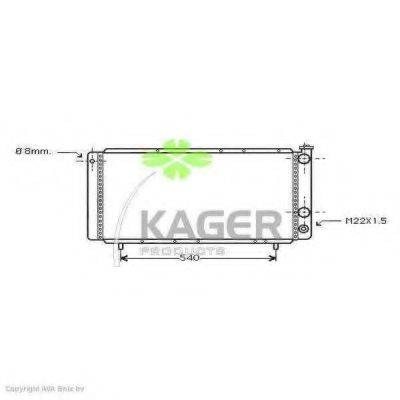 KAGER 310904 Радіатор, охолодження двигуна