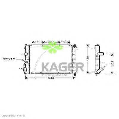 KAGER 310955 Радіатор, охолодження двигуна