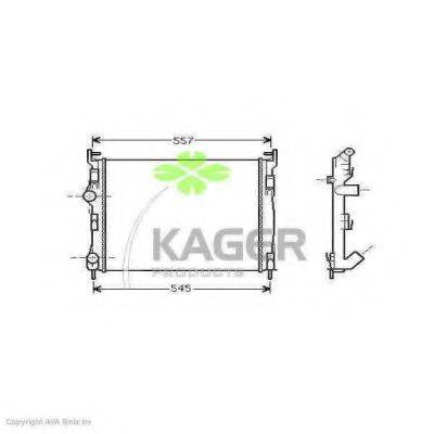 KAGER 310985 Радіатор, охолодження двигуна