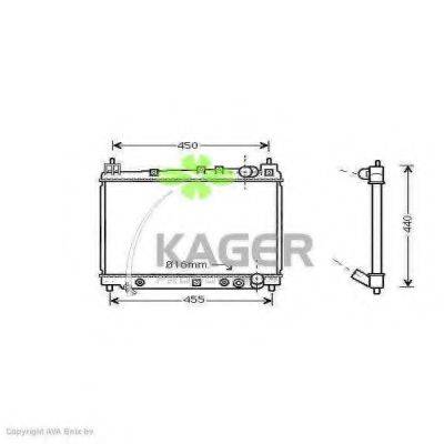 KAGER 311125 Радіатор, охолодження двигуна