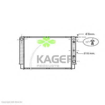 KAGER 311162 Радіатор, охолодження двигуна