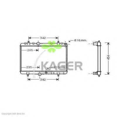 KAGER 311368 Радіатор, охолодження двигуна