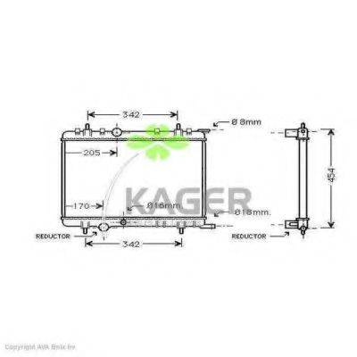 KAGER 311376 Радіатор, охолодження двигуна