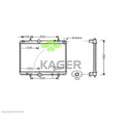 KAGER 311575 Радіатор, охолодження двигуна