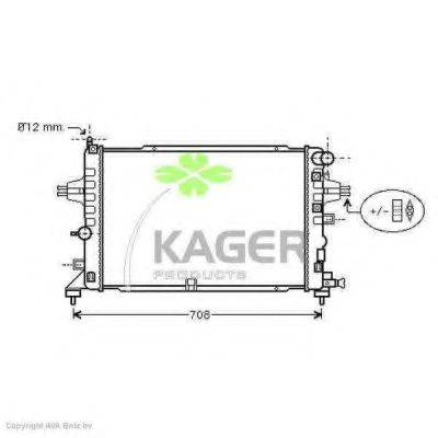 KAGER 311737 Радіатор, охолодження двигуна